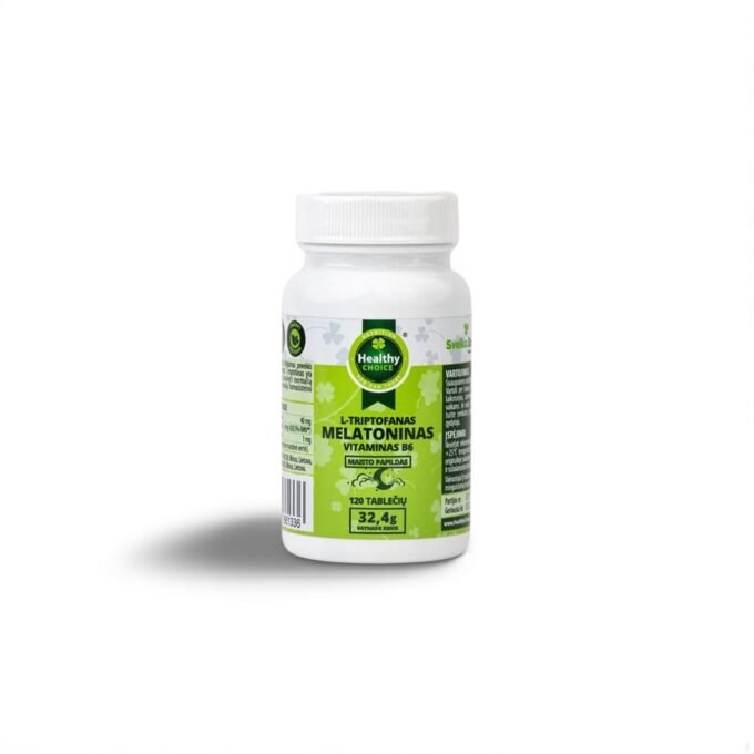 Melatoninas + Tryptofan + B6 120 tablečių