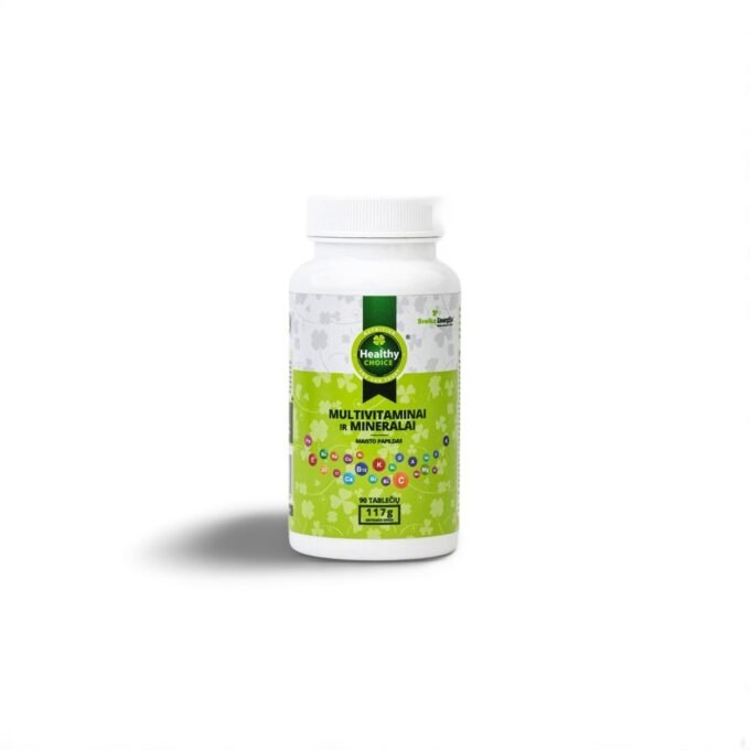 Multivitaminai ir mineralai „Healthy Choice“ 90 tablečių.